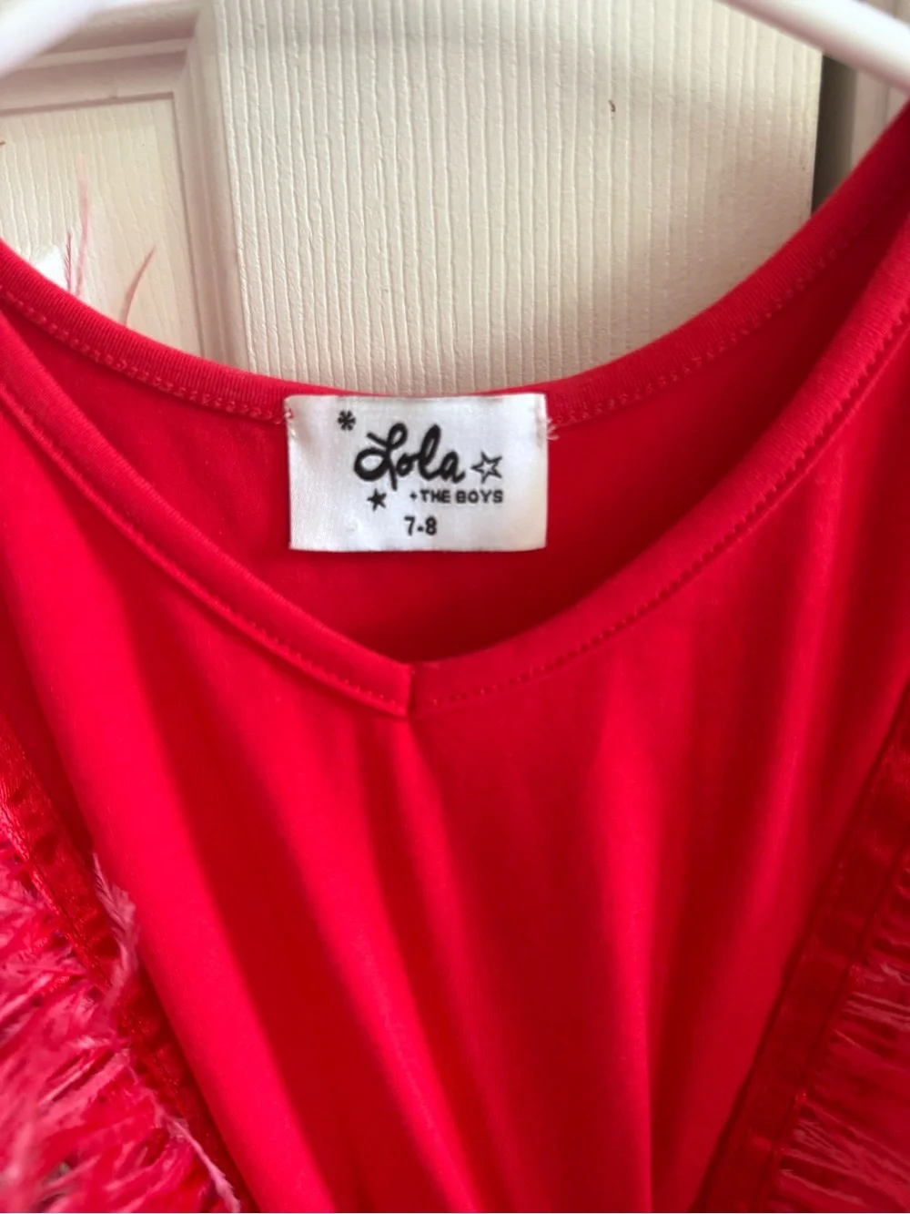 Lola + the Boys Red Feather Tulle Party Dress